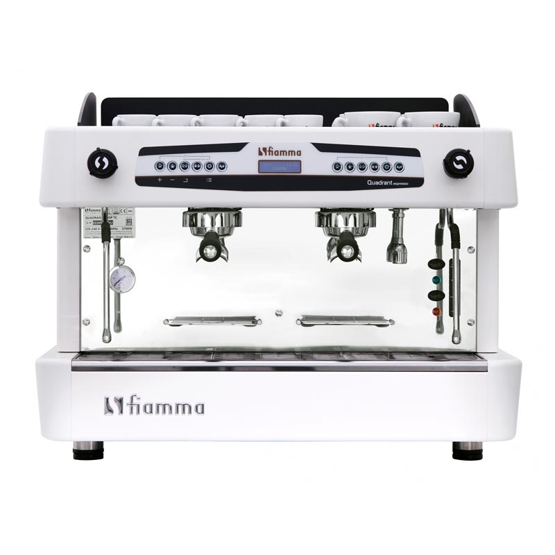 Fiamma Quadrant 2 DSP TC Espresso Kahve Makinesi, 2 Gruplu, Beyaz