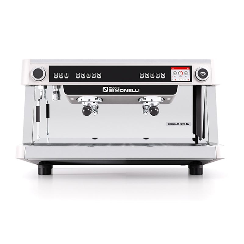 Nuova Simonelli Nuova Aurelia MP Otomatik Dozaj Ayarlı Multi Boiler Espresso Kahve Makinesi, 2 Gruplu, Beyaz