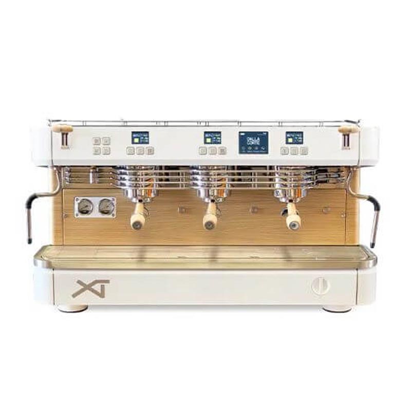 Dalla Corte XT Barista Espresso Kahve Makinesi, 3 Gruplu, Beyaz Meşe