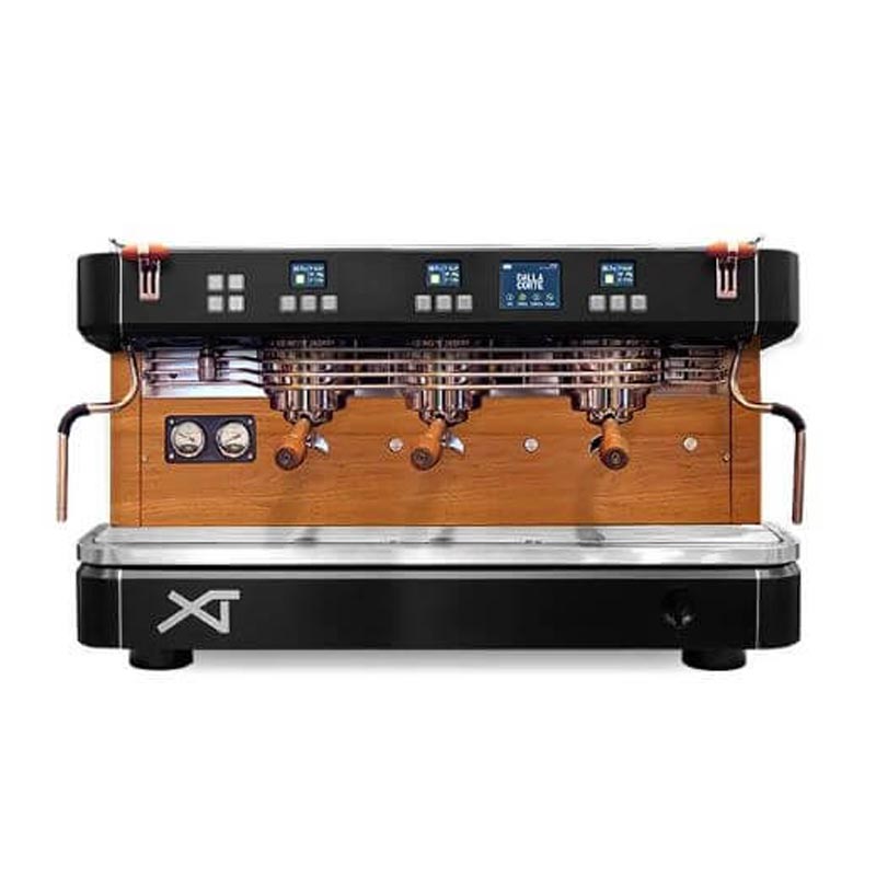 Dalla Corte XT Barista Espresso Kahve Makinesi, 3 Gruplu, Siyah Ceviz